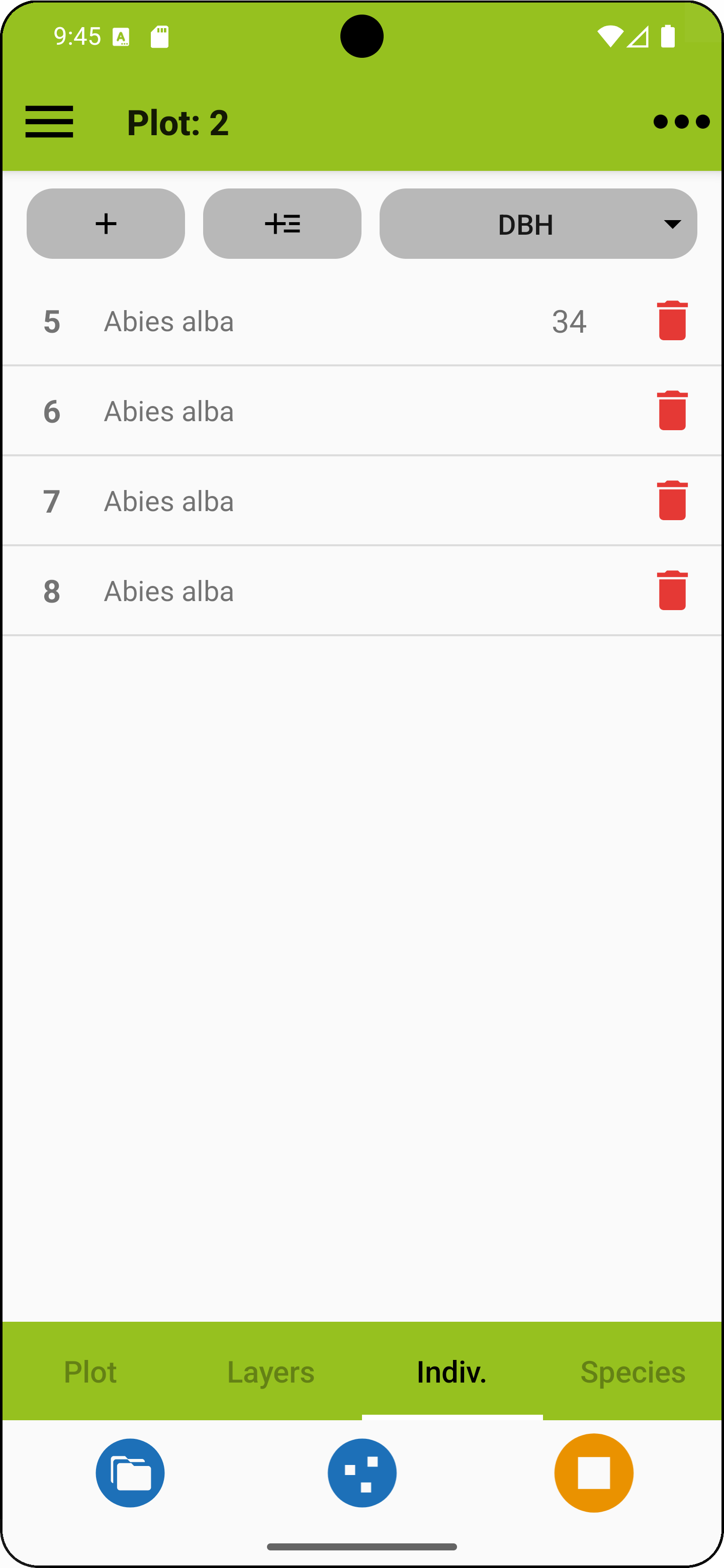 Plant list